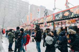 Food stalls in Sapporo, Japan